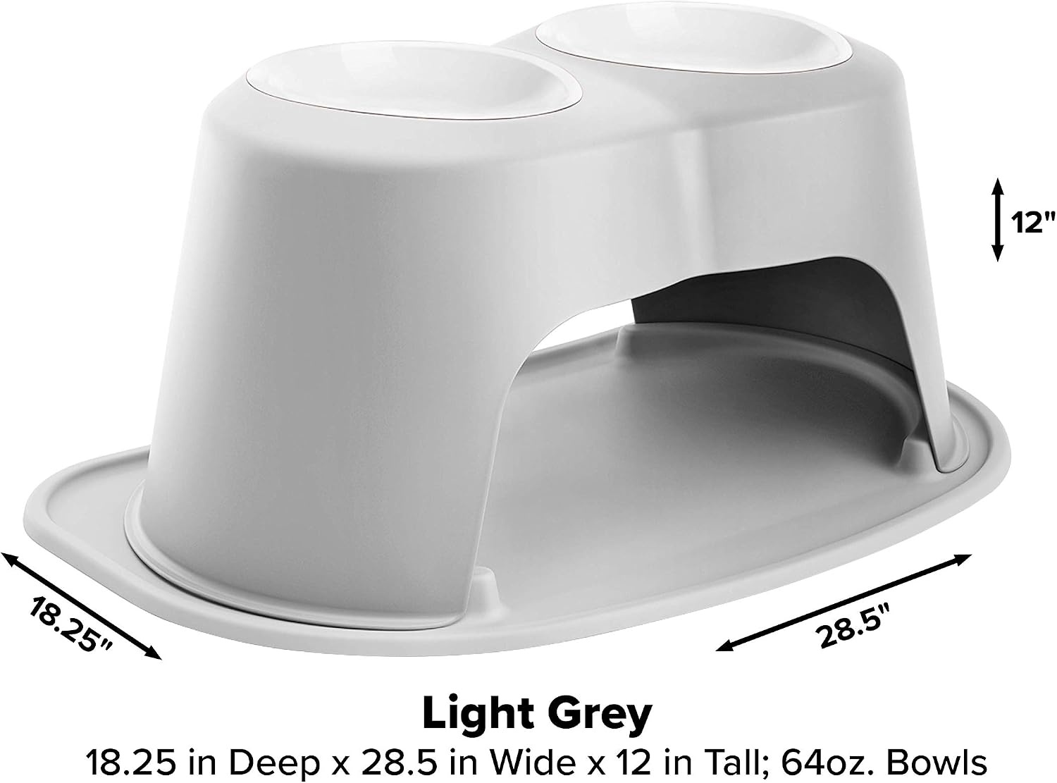 image:imageWeatherTech Extra Single Bowl 8 oz BPAFree Plastic 81P08BOWLLight Grey