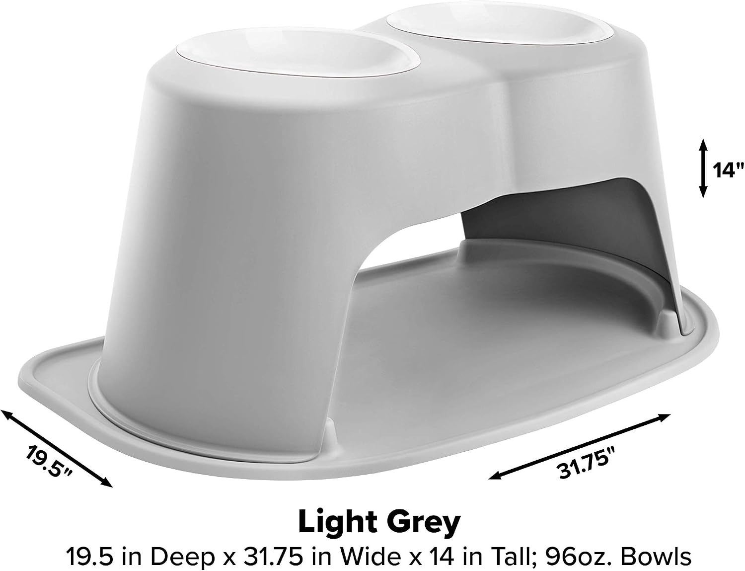 image:imageWeatherTech Extra Single Bowl 8 oz BPAFree Plastic 81P08BOWLLight Grey