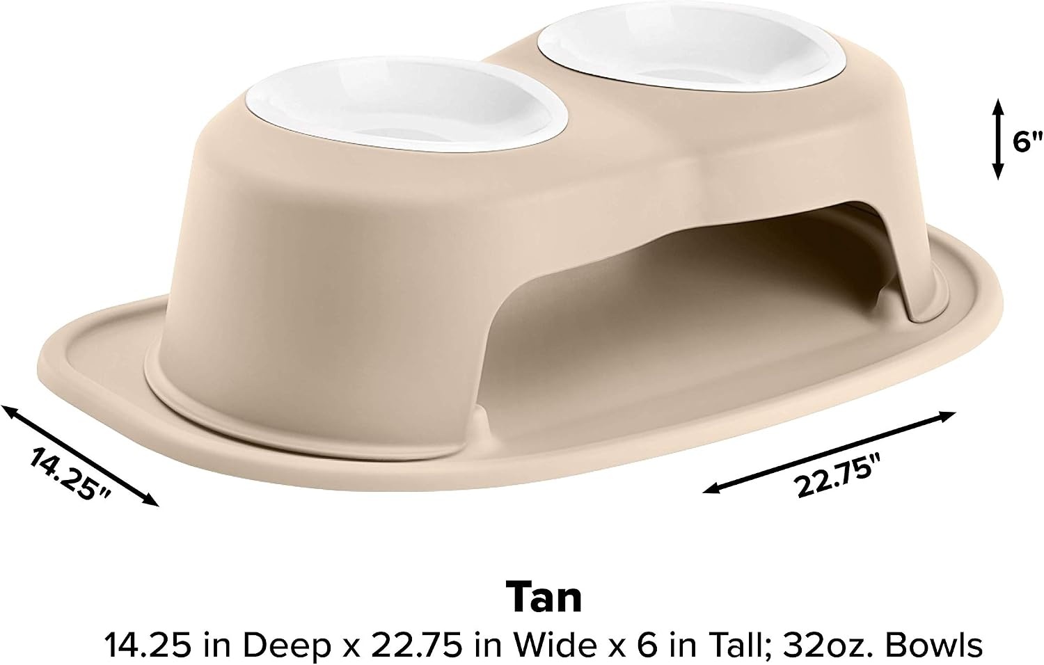 image:imageWeatherTech Extra Single Bowl 8 oz BPAFree Plastic 81P08BOWLTan