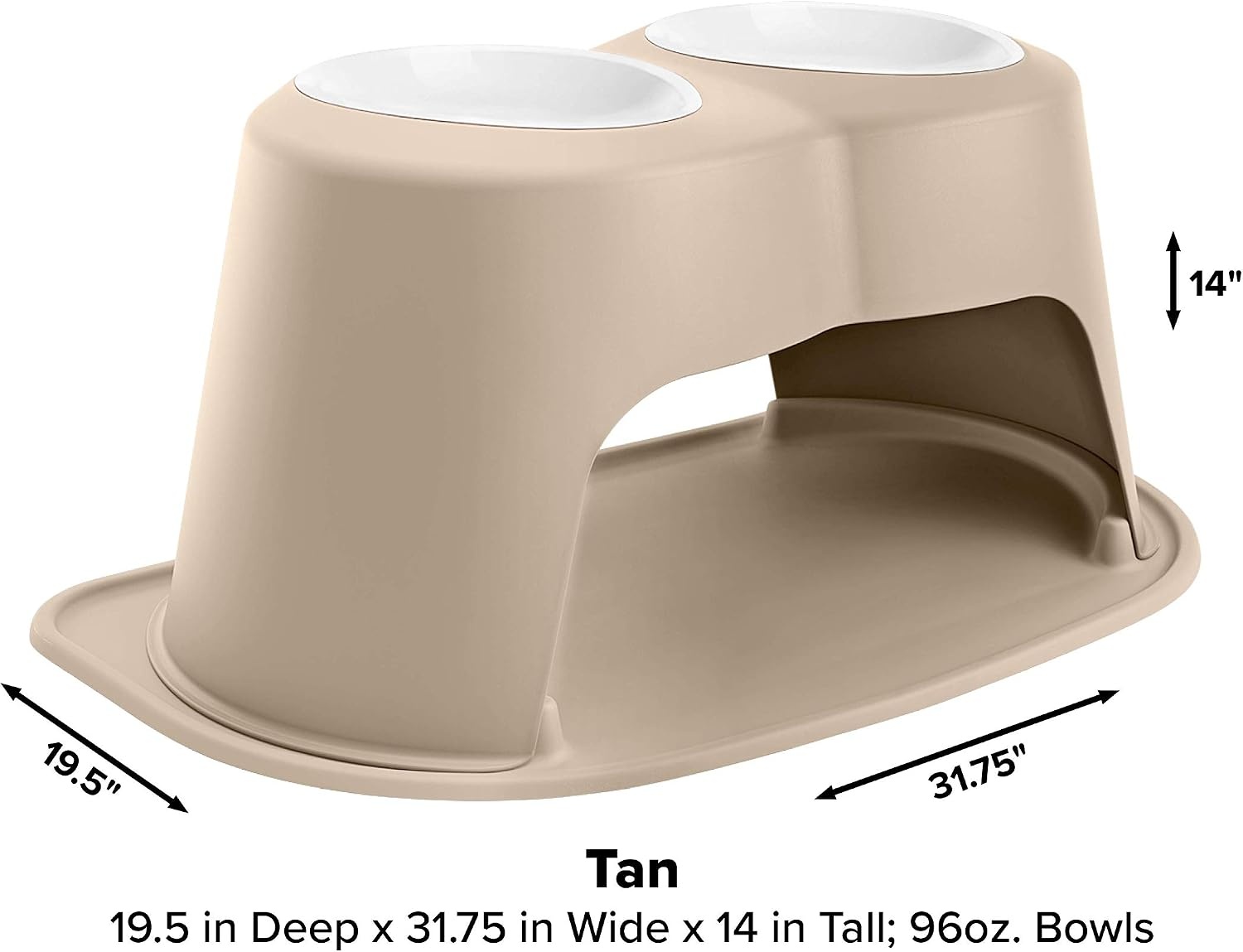 image:imageWeatherTech Extra Single Bowl 8 oz BPAFree Plastic 81P08BOWLTan