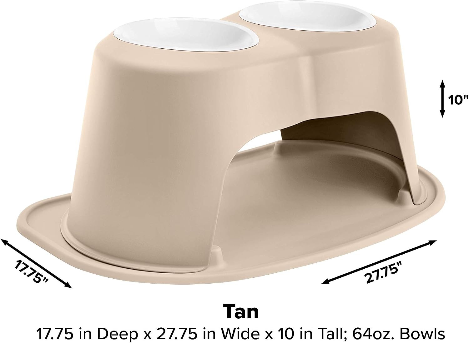 image:imageWeatherTech Extra Single Bowl 8 oz BPAFree Plastic 81P08BOWLTan