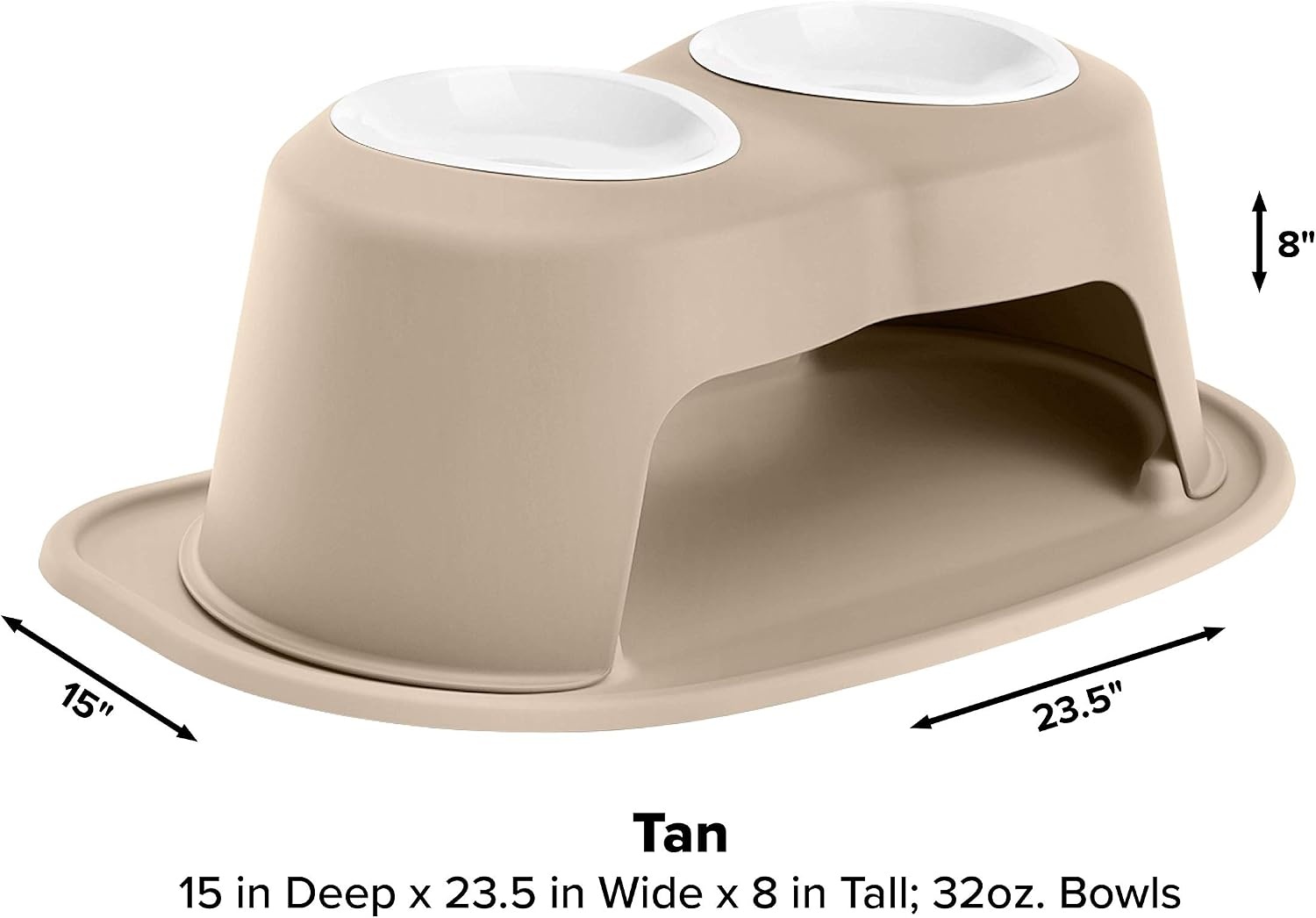 image:imageWeatherTech Extra Single Bowl 8 oz BPAFree Plastic 81P08BOWLTan