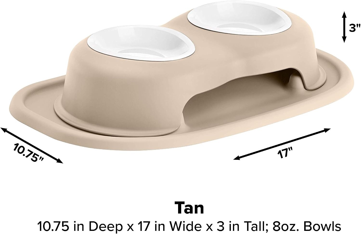 image:imageWeatherTech Extra Single Bowl 8 oz BPAFree Plastic 81P08BOWLTan