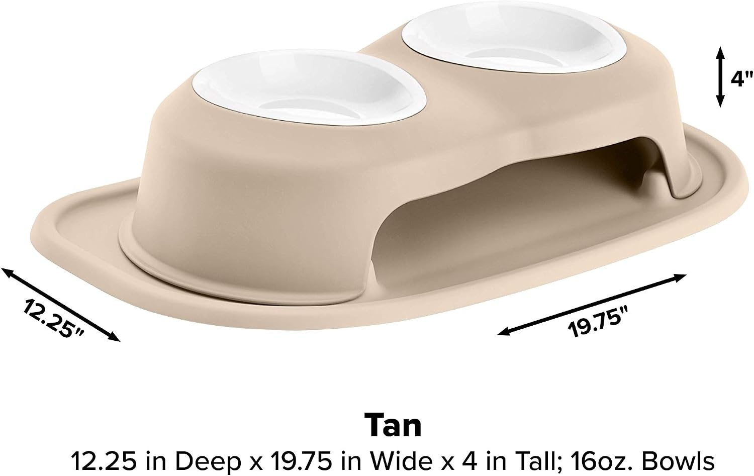 image:imageWeatherTech Extra Single Bowl 8 oz BPAFree Plastic 81P08BOWLTan