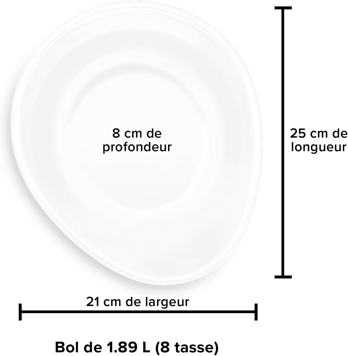 image:imageWeatherTech Extra Single Bowl 8 oz BPAFree Plastic 81P08BOWLWhite