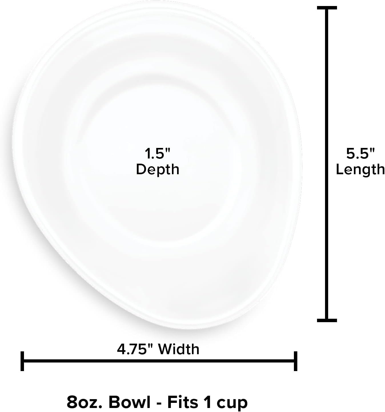 image:imageWeatherTech Extra Single Bowl 8 oz BPAFree Plastic 81P08BOWLWhite