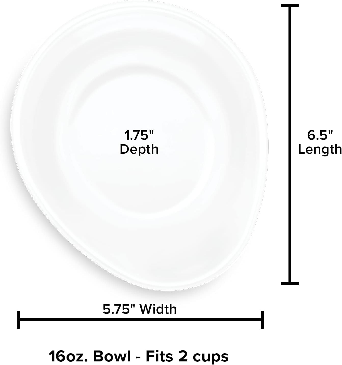 image:imageWeatherTech Extra Single Bowl 8 oz BPAFree Plastic 81P08BOWLWhite