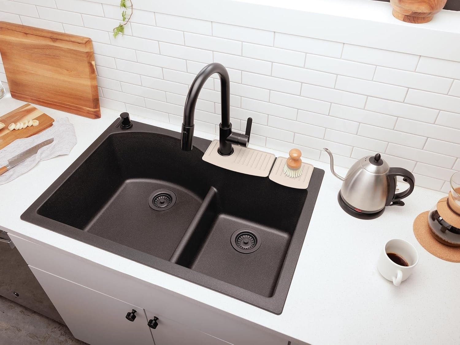 image:imageWeatherTech FaucetMat Protect Your Kitchen amp Bathroom Countertops Light GreyPebbleTan