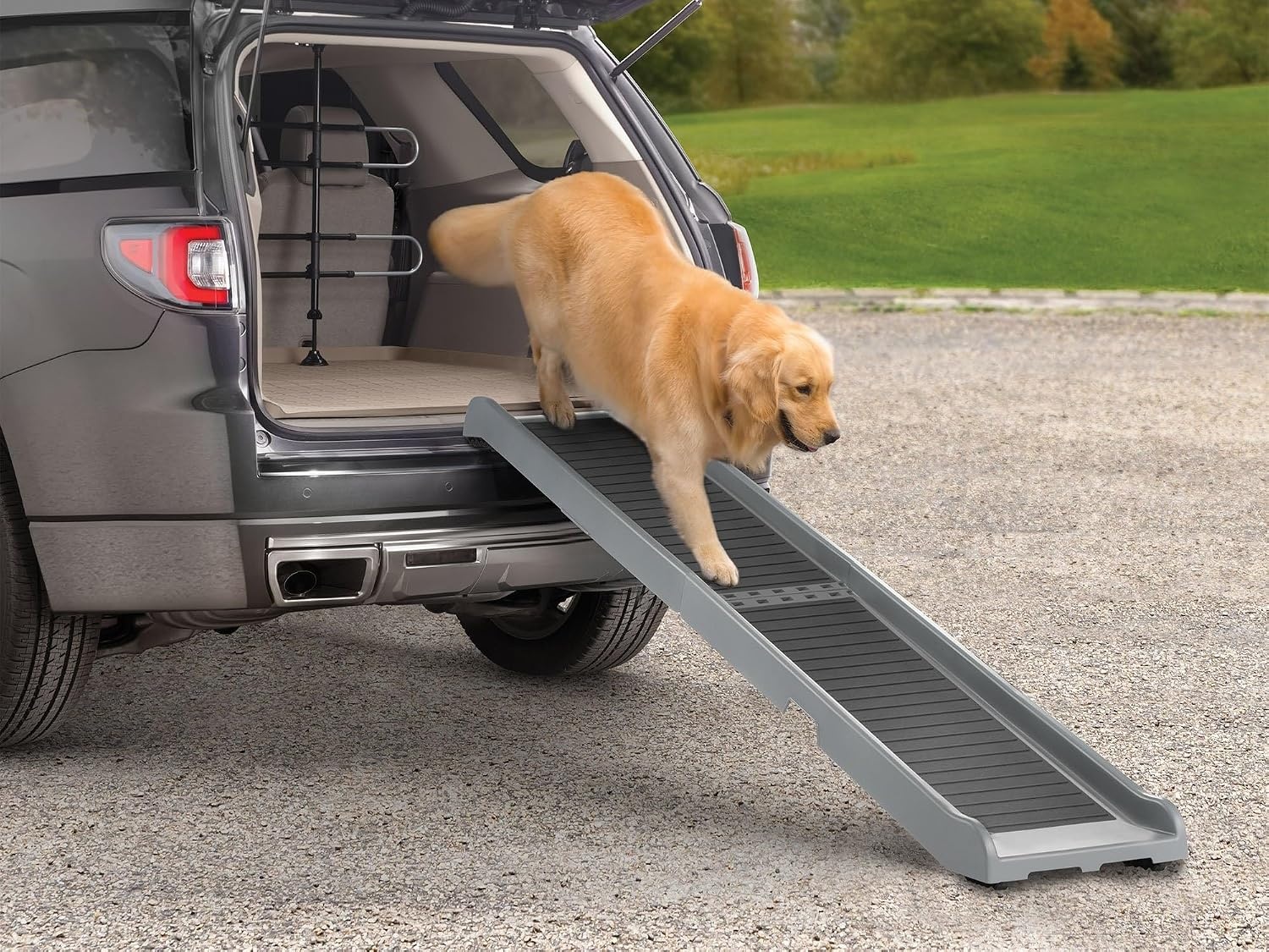 image:imageWeatherTech PetRamp NonSlip Portable Dog Ramp for Large Dogs to 300 Pounds 67 x 15 Traction Grip Ramp Easy Access for Pets to Car SUV Truck Bed Couch amp Other Home AreasPetRamp