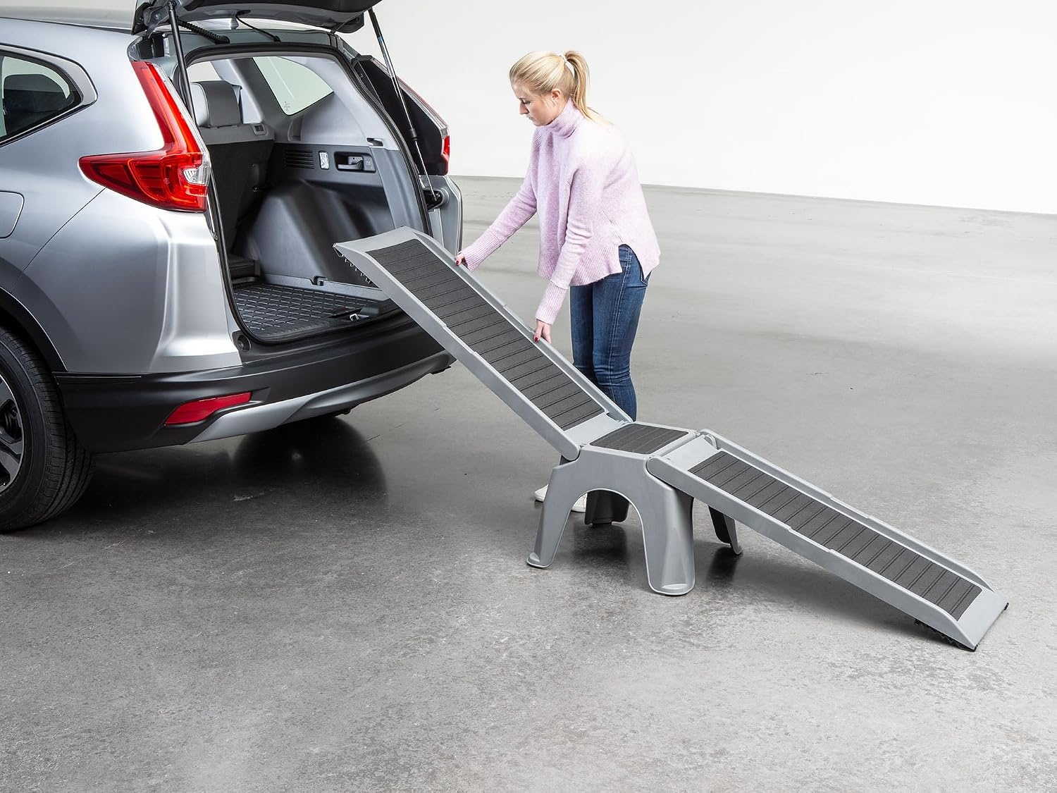 image:imageWeatherTech PetRamp NonSlip Portable Dog Ramp for Large Dogs to 300 Pounds 67 x 15 Traction Grip Ramp Easy Access for Pets to Car SUV Truck Bed Couch amp Other Home AreasEasy Ramp