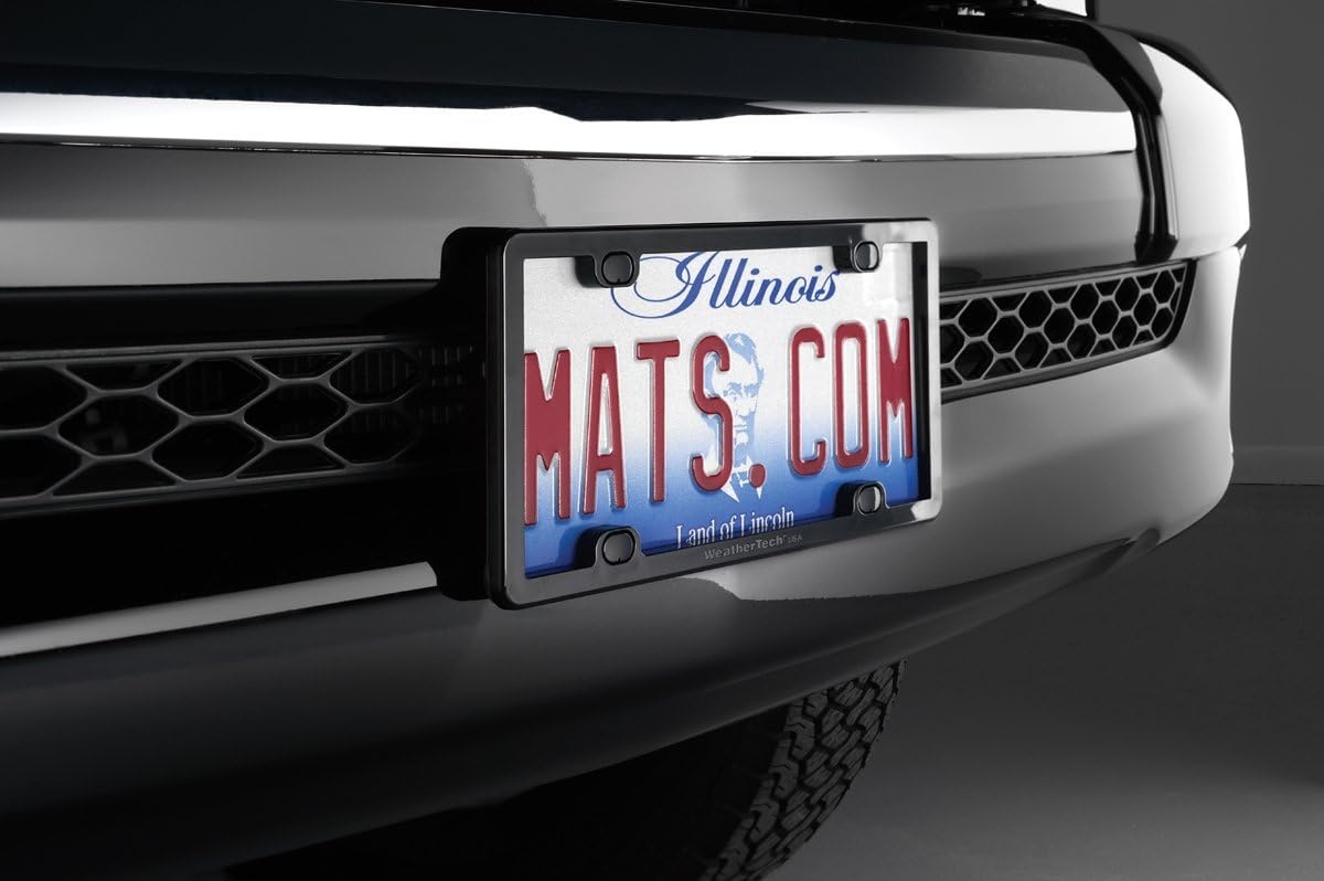 image:imageWeatherTech PlateFrame WeatherResistant Low Profile Protective License Plate Frame Black No Cover