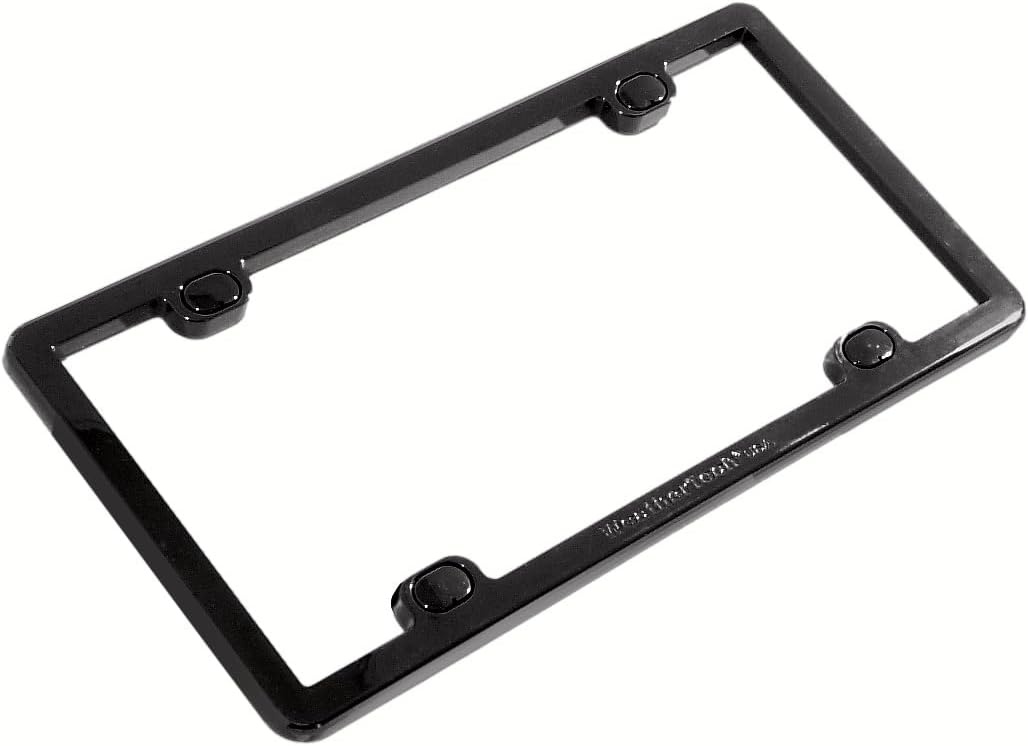 image:imageWeatherTech PlateFrame WeatherResistant Low Profile Protective License Plate Frame Black No Cover