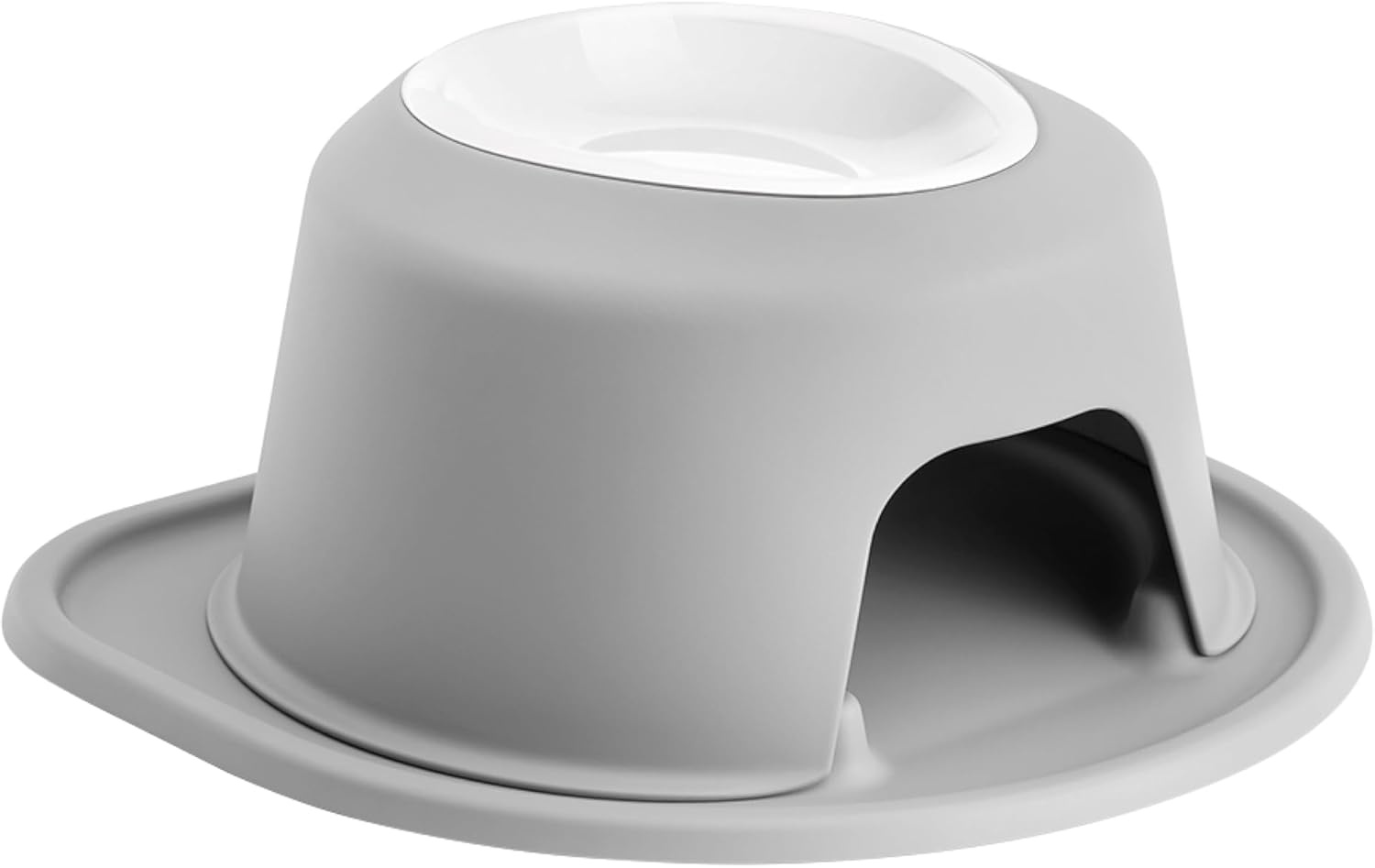 image:imageWeatherTech Single High Pet Feeding System wPlastic DogCat Bowls 3 High Stand Dark Grey PSH0803DGDGLight Grey
