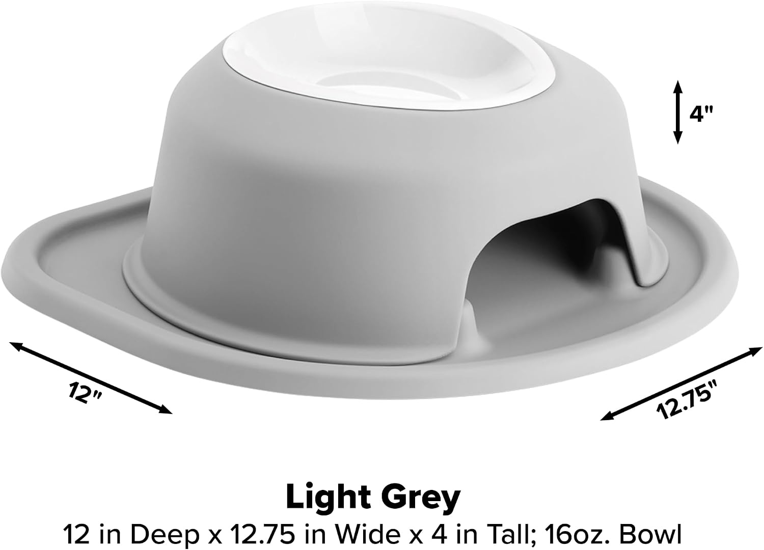 image:imageWeatherTech Single High Pet Feeding System wPlastic DogCat Bowls 3 High Stand Dark Grey PSH0803DGDGLight Grey