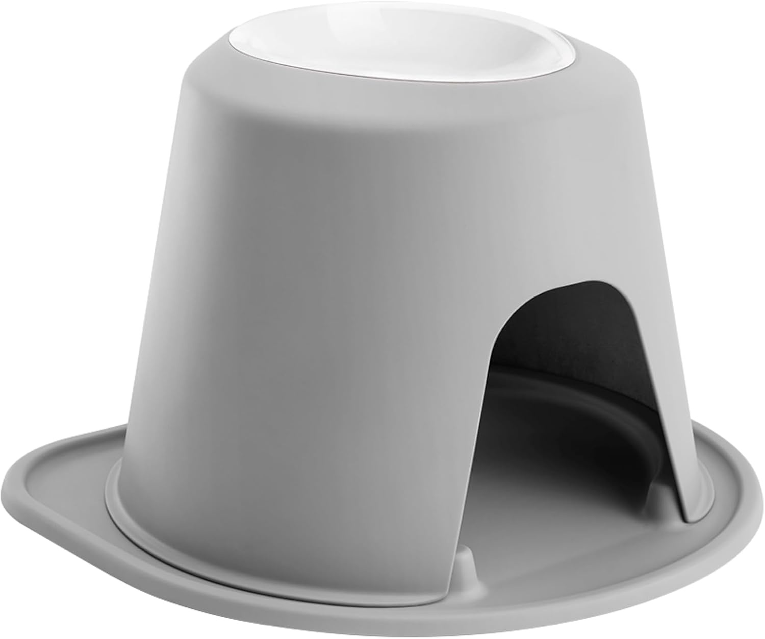 image:imageWeatherTech Single High Pet Feeding System wPlastic DogCat Bowls 3 High Stand Dark Grey PSH0803DGDGLight Grey