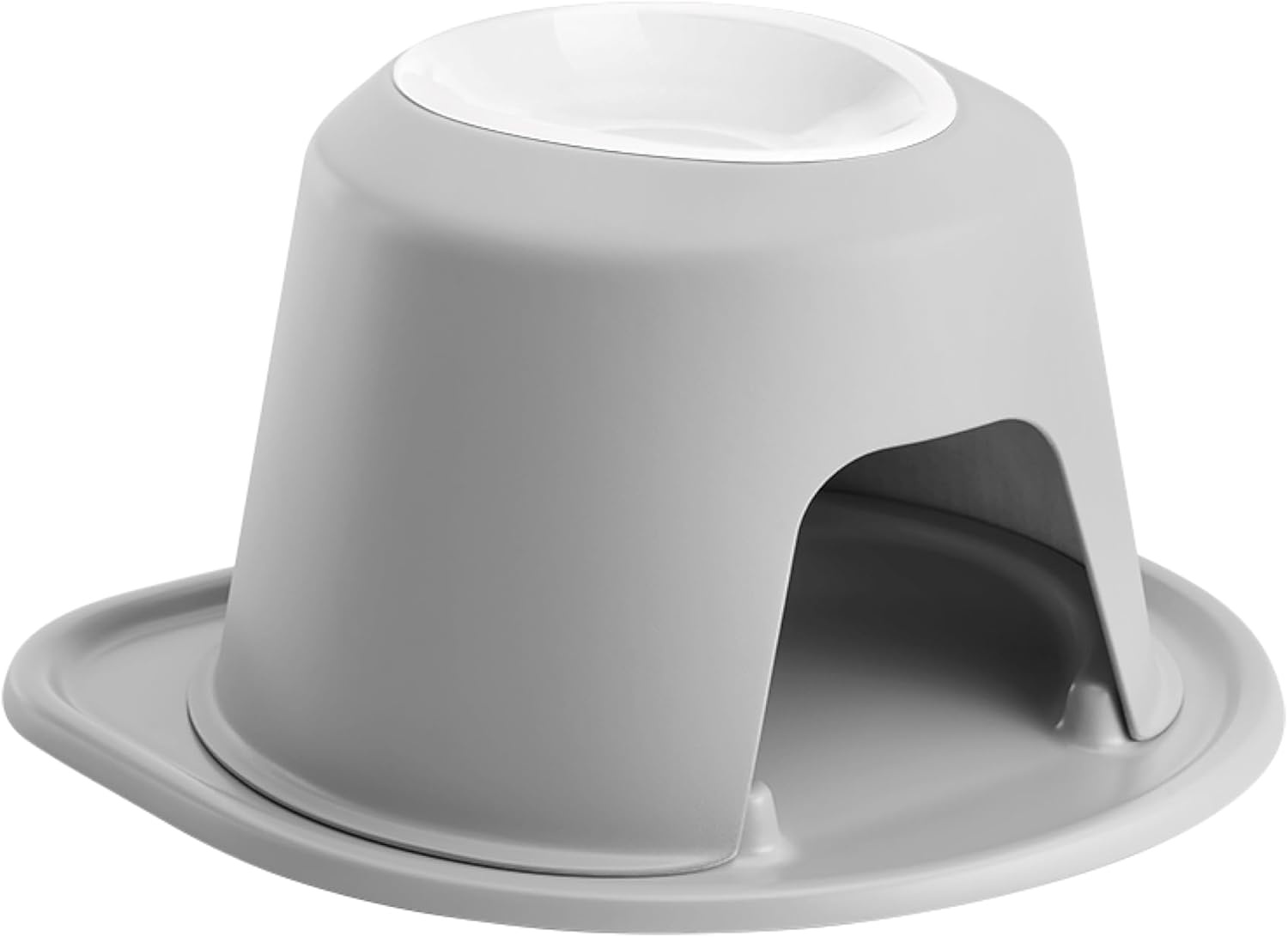 image:imageWeatherTech Single High Pet Feeding System wPlastic DogCat Bowls 3 High Stand Dark Grey PSH0803DGDGLight Grey