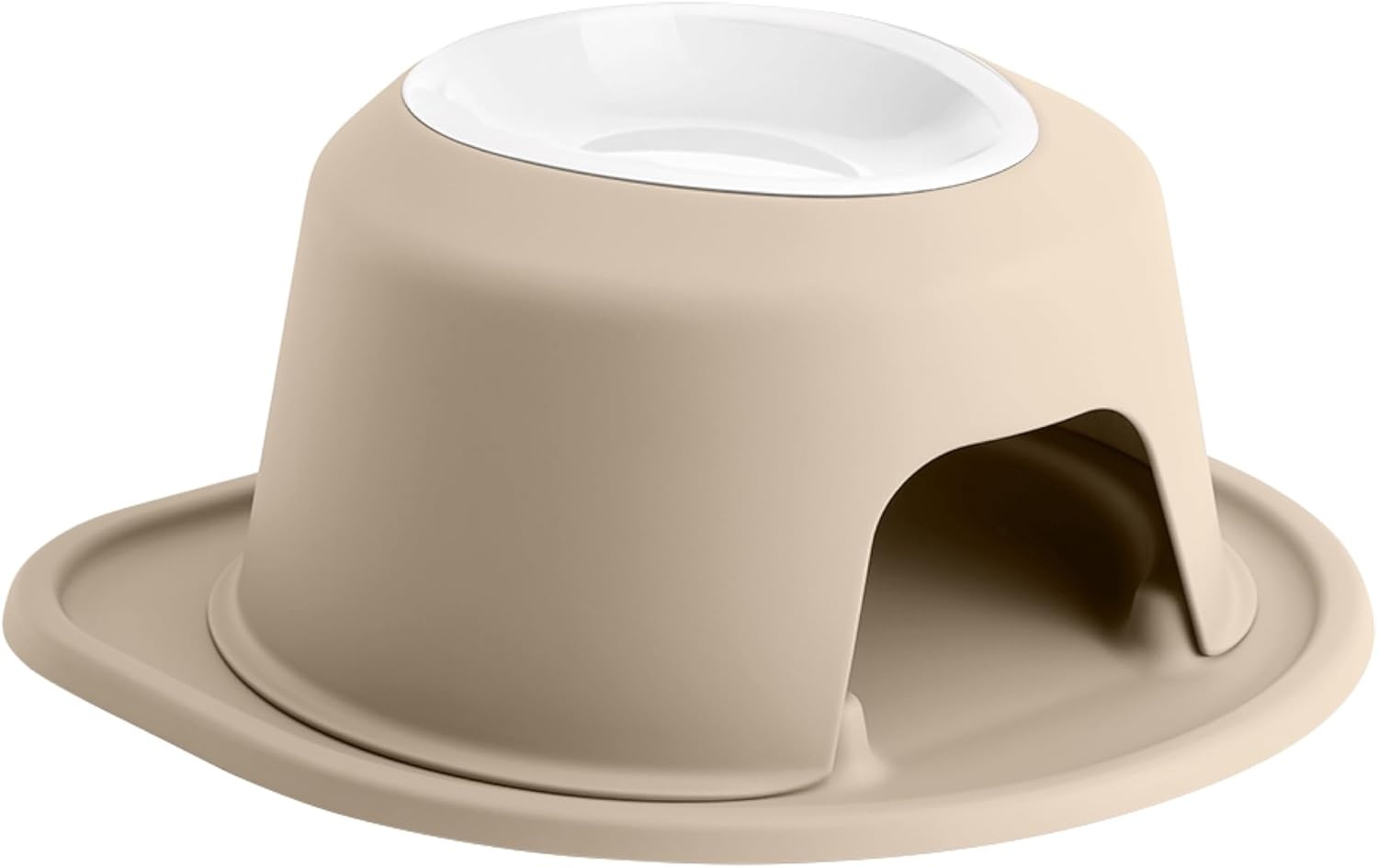 image:imageWeatherTech Single High Pet Feeding System wPlastic DogCat Bowls 3 High Stand Dark Grey PSH0803DGDGTan