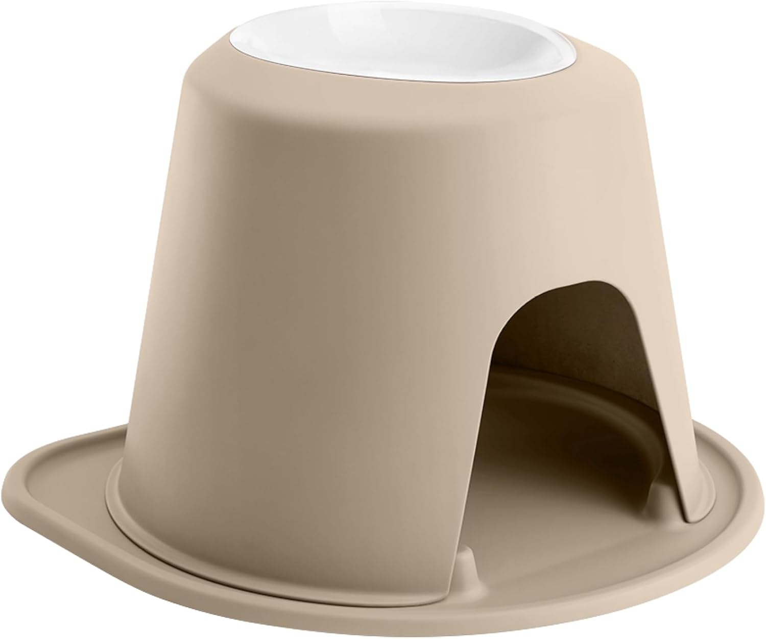 image:imageWeatherTech Single High Pet Feeding System wPlastic DogCat Bowls 3 High Stand Dark Grey PSH0803DGDGTan
