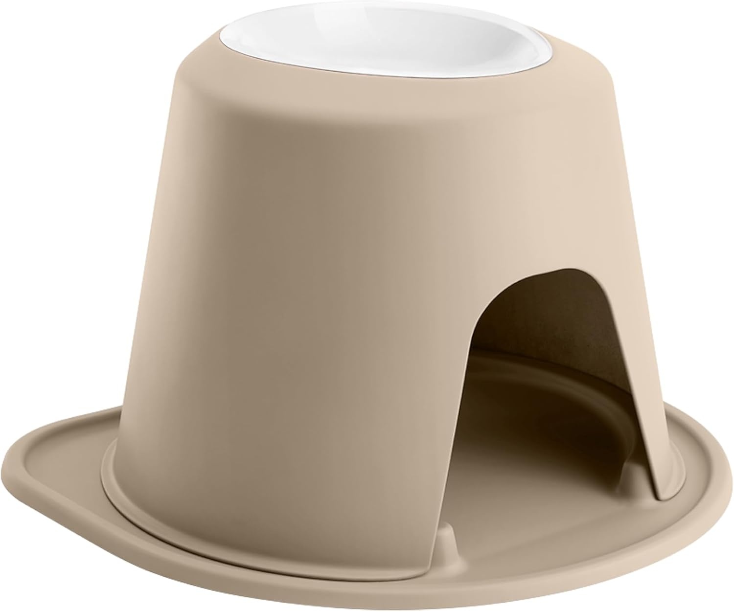 image:imageWeatherTech Single High Pet Feeding System wPlastic DogCat Bowls 3 High Stand Dark Grey PSH0803DGDGTan