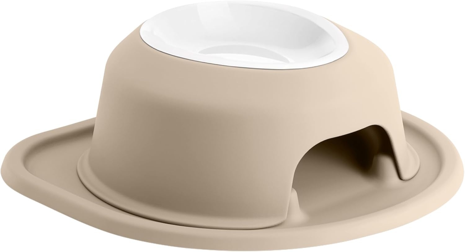 image:imageWeatherTech Single High Pet Feeding System wPlastic DogCat Bowls 3 High Stand Dark Grey PSH0803DGDGTan