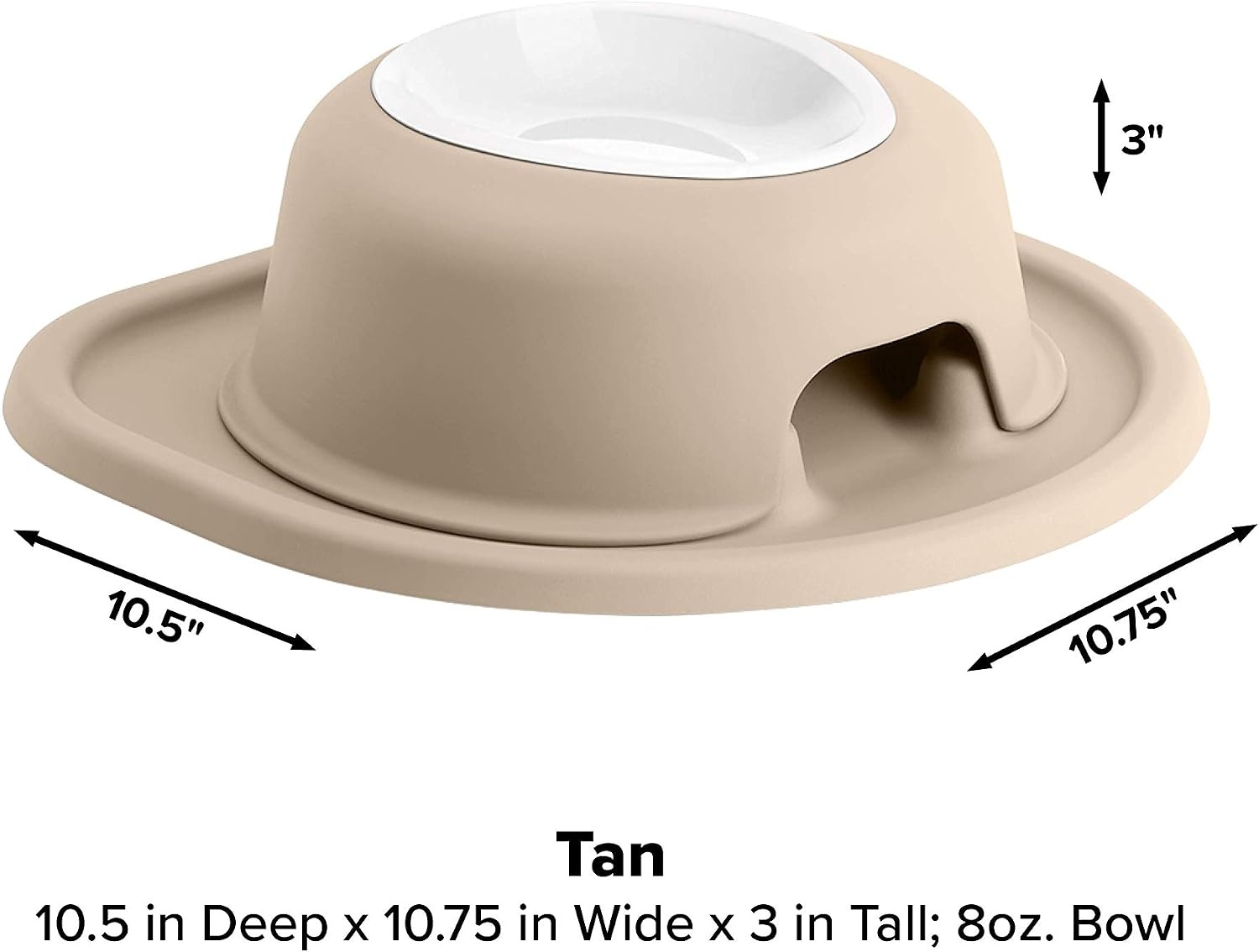 image:imageWeatherTech Single High Pet Feeding System wPlastic DogCat Bowls 3 High Stand Dark Grey PSH0803DGDGTan