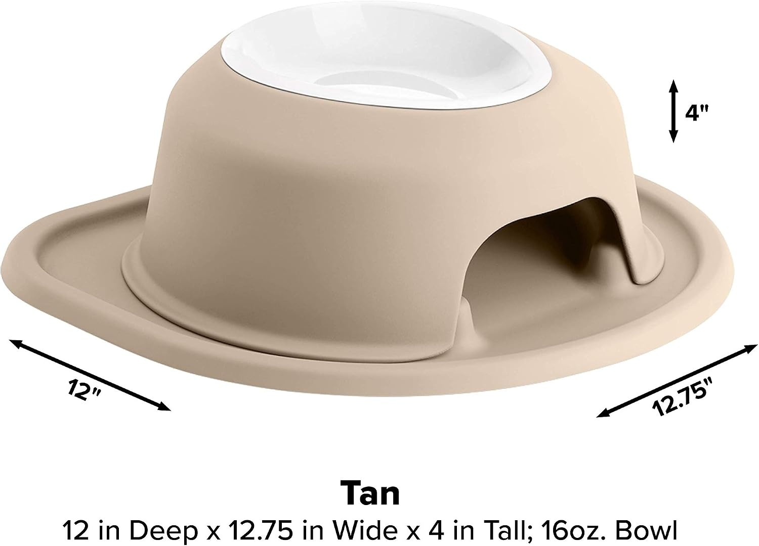 image:imageWeatherTech Single High Pet Feeding System wPlastic DogCat Bowls 3 High Stand Dark Grey PSH0803DGDGTan