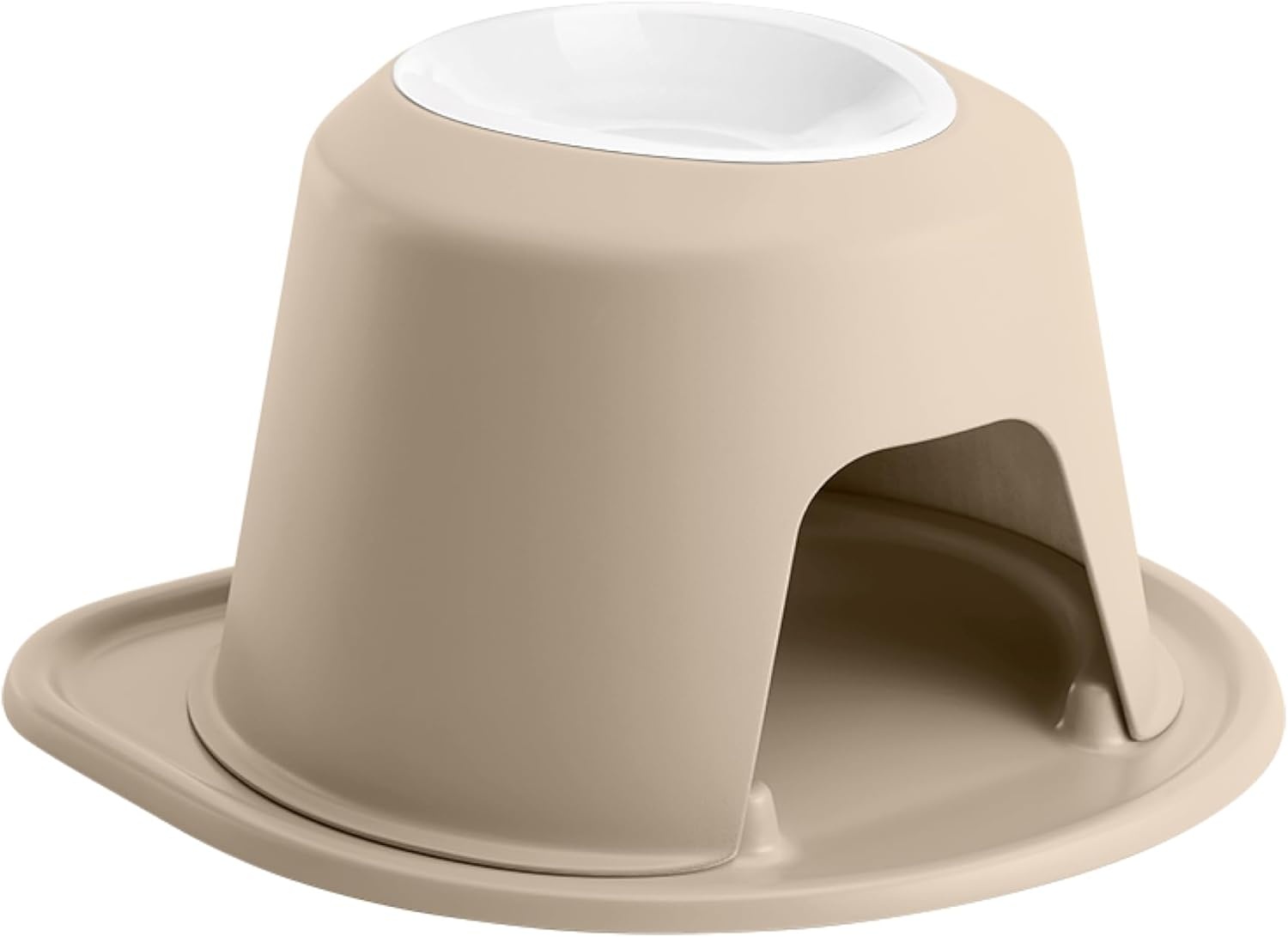 image:imageWeatherTech Single High Pet Feeding System wPlastic DogCat Bowls 3 High Stand Dark Grey PSH0803DGDGTan