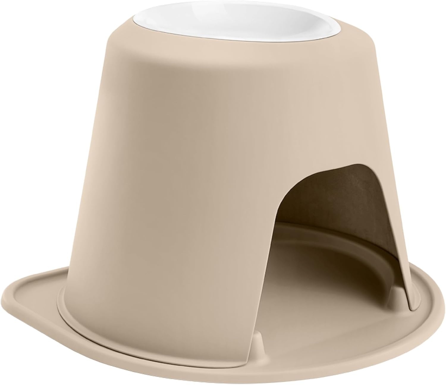 image:imageWeatherTech Single High Pet Feeding System wPlastic DogCat Bowls 3 High Stand Dark Grey PSH0803DGDGTan