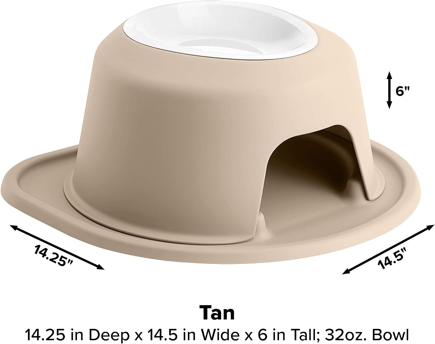 image:imageWeatherTech Single High Pet Feeding System wPlastic DogCat Bowls 3 High Stand Dark Grey PSH0803DGDGTan