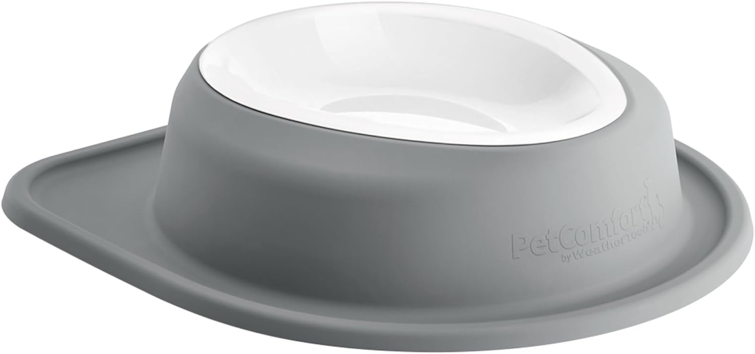 image:imageWeatherTech Single Low Pet Feeding System wPlastic DogCat Bowls 8 oz 1 Cup Dark Grey PSL0801DGDark Grey