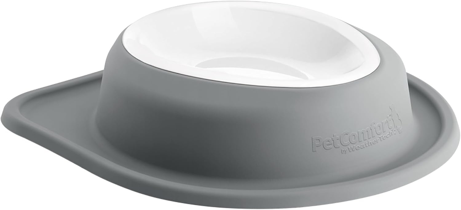 image:imageWeatherTech Single Low Pet Feeding System wPlastic DogCat Bowls 8 oz 1 Cup Dark Grey PSL0801DGDark Grey