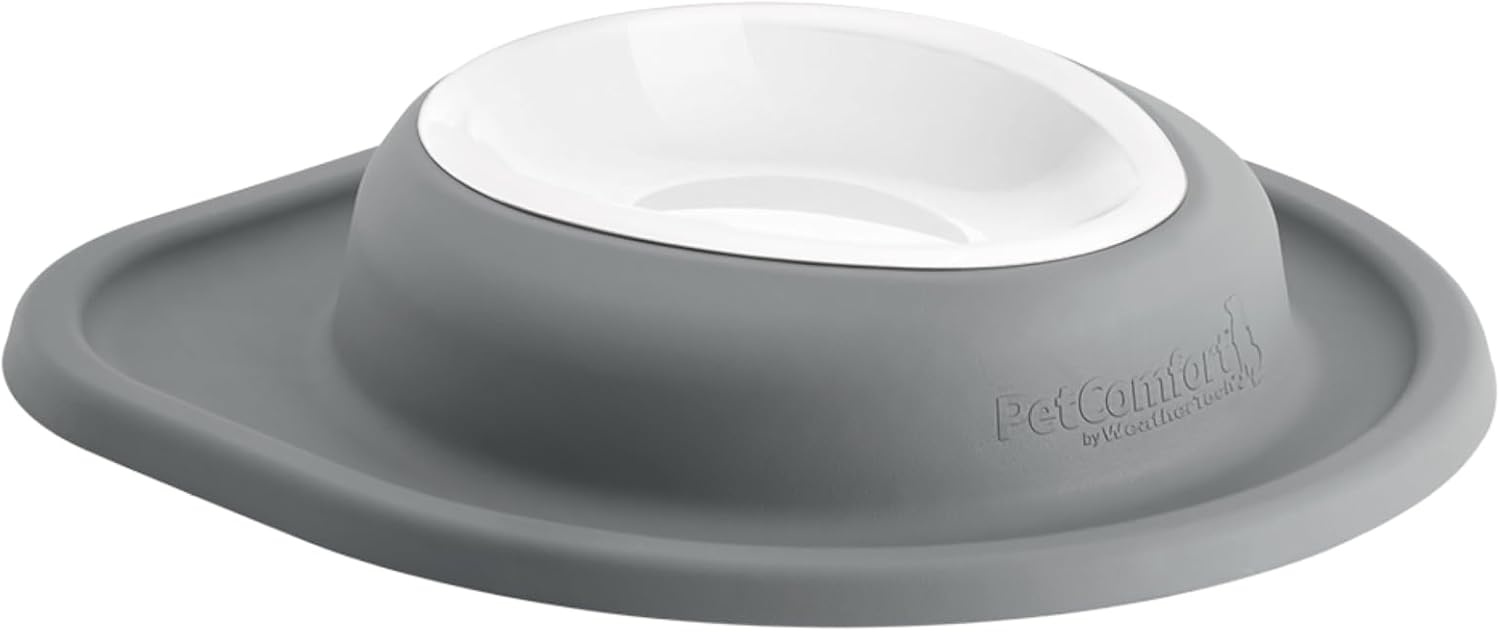 image:imageWeatherTech Single Low Pet Feeding System wPlastic DogCat Bowls 8 oz 1 Cup Dark Grey PSL0801DGDark Grey