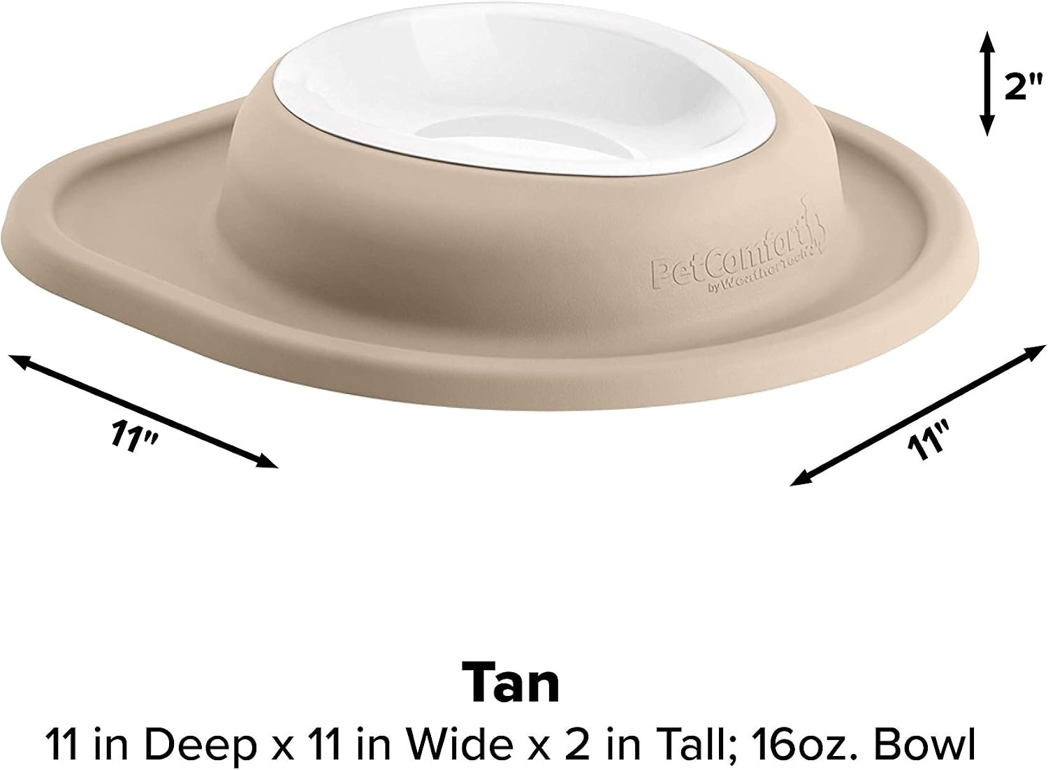 image:imageWeatherTech Single Low Pet Feeding System wPlastic DogCat Bowls 8 oz 1 Cup Dark Grey PSL0801DGTan