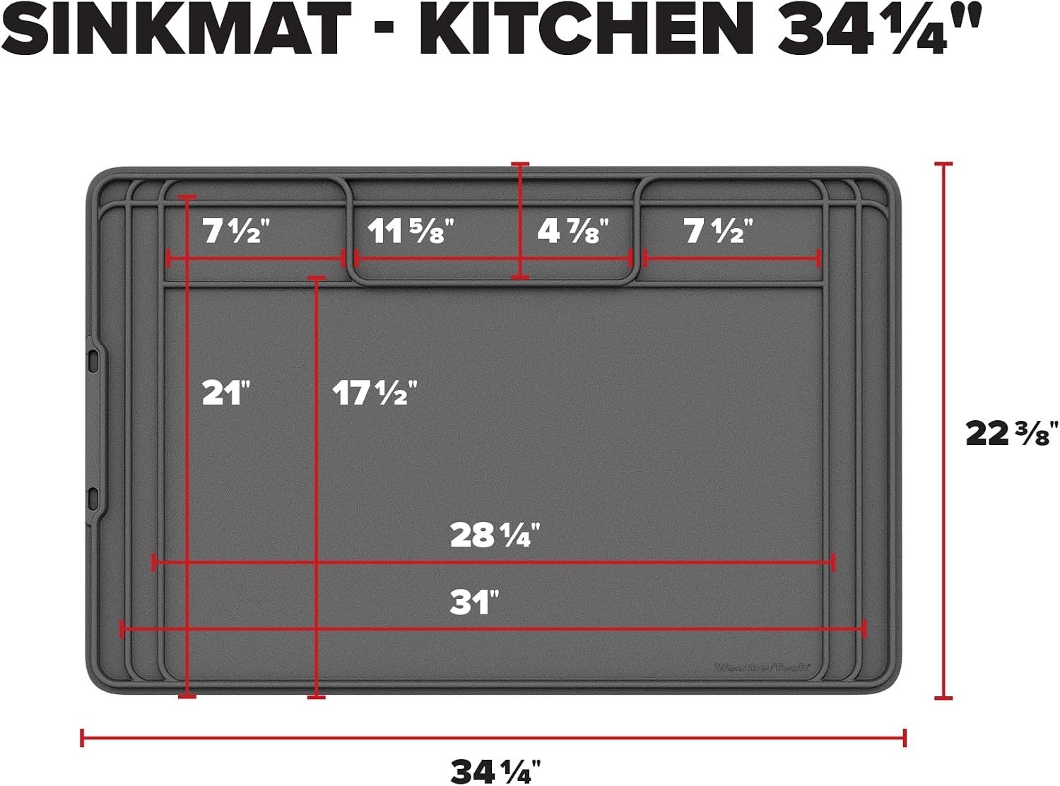 image:imageWeatherTech SinkMat Waterproof Under Sink Liner Mat for Kitchen Bathroom 34 x 22 Inches Durable Flexible Tray Home undersink Organizer Must Haves TanTan