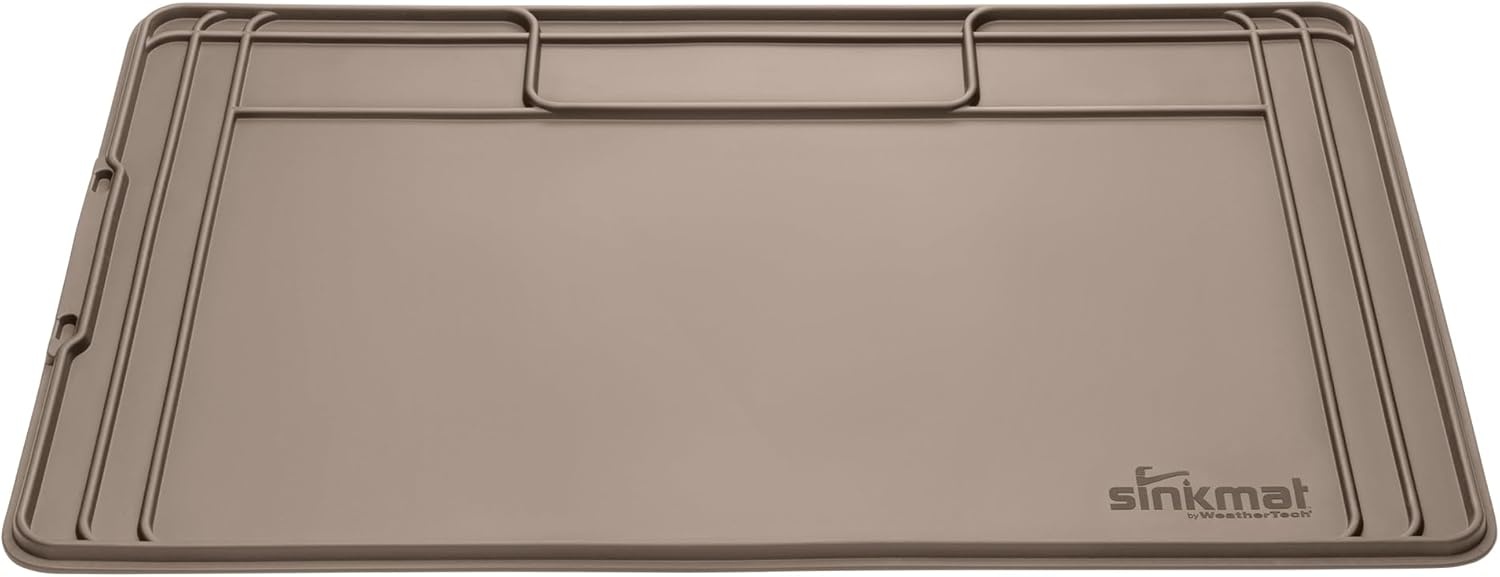 image:imageWeatherTech SinkMat Waterproof Under Sink Liner Mat for Kitchen Bathroom 34 x 22 Inches Durable Flexible Tray Home undersink Organizer Must Haves TanTan