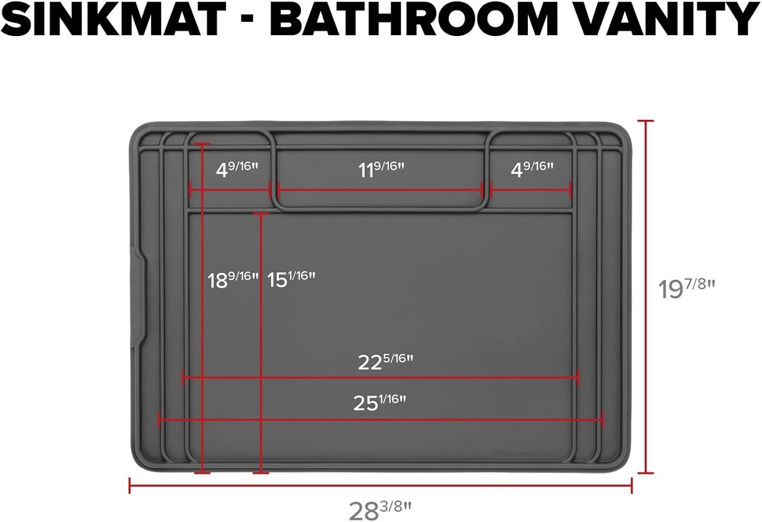 image:imageWeatherTech SinkMat Waterproof Under Sink Liner Mat for Kitchen Bathroom 34 x 22 Inches Durable Flexible Tray Home undersink Organizer Must Haves TanBlack