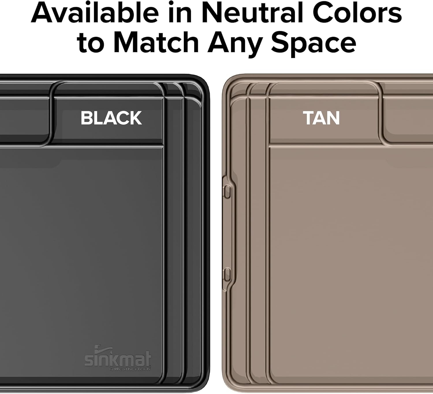 image:imageWeatherTech SinkMat Waterproof Under Sink Liner Mat for Kitchen Bathroom 34 x 22 Inches Durable Flexible Tray Home undersink Organizer Must Haves TanBlack