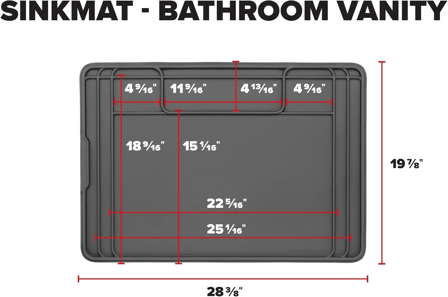 image:imageWeatherTech SinkMat Waterproof Under Sink Liner Mat for Kitchen Bathroom 34 x 22 Inches Durable Flexible Tray Home undersink Organizer Must Haves TanTan