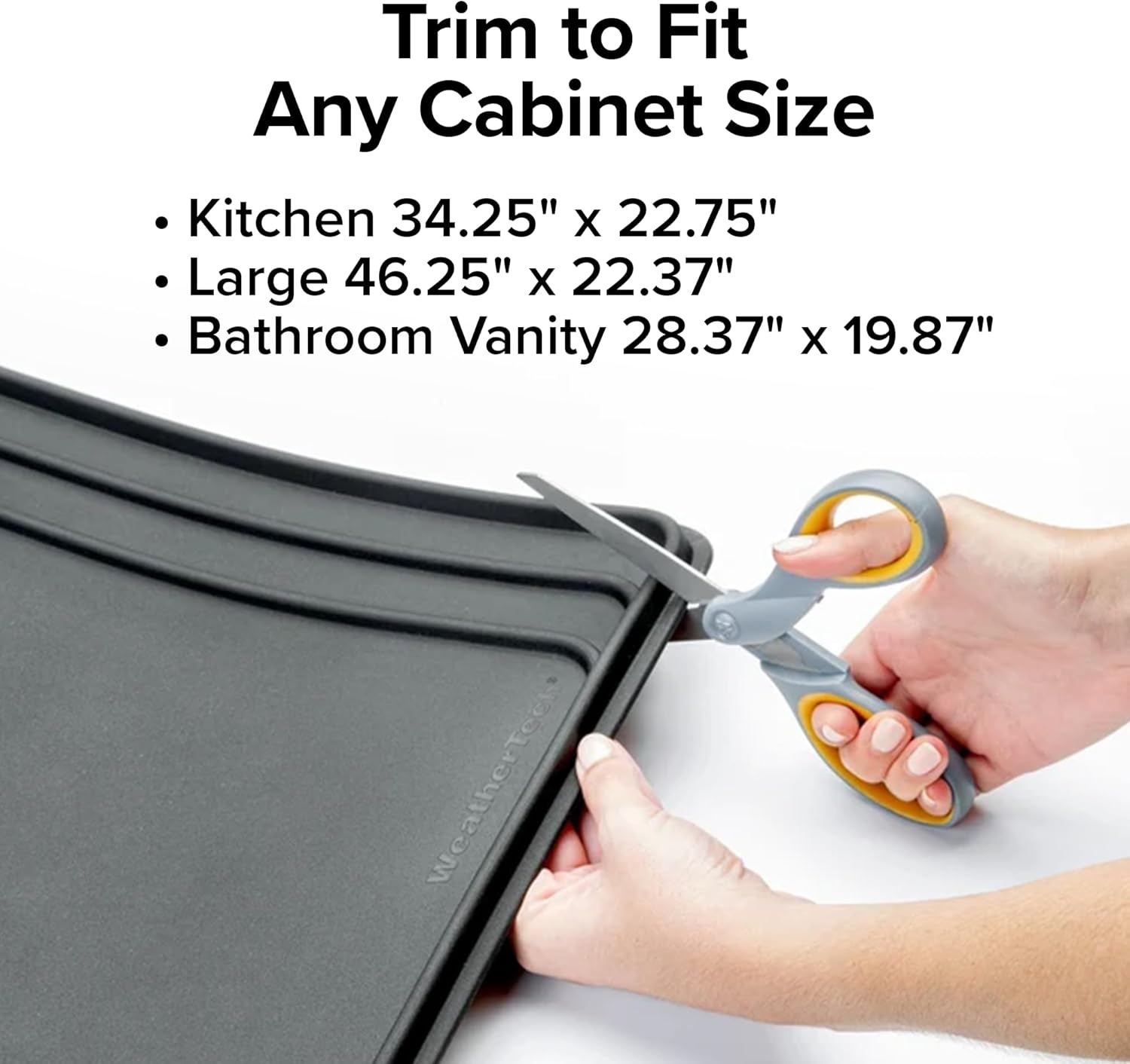 image:imageWeatherTech SinkMat Waterproof Under Sink Liner Mat for Kitchen Bathroom 34 x 22 Inches Durable Flexible Tray Home undersink Organizer Must Haves TanBlack