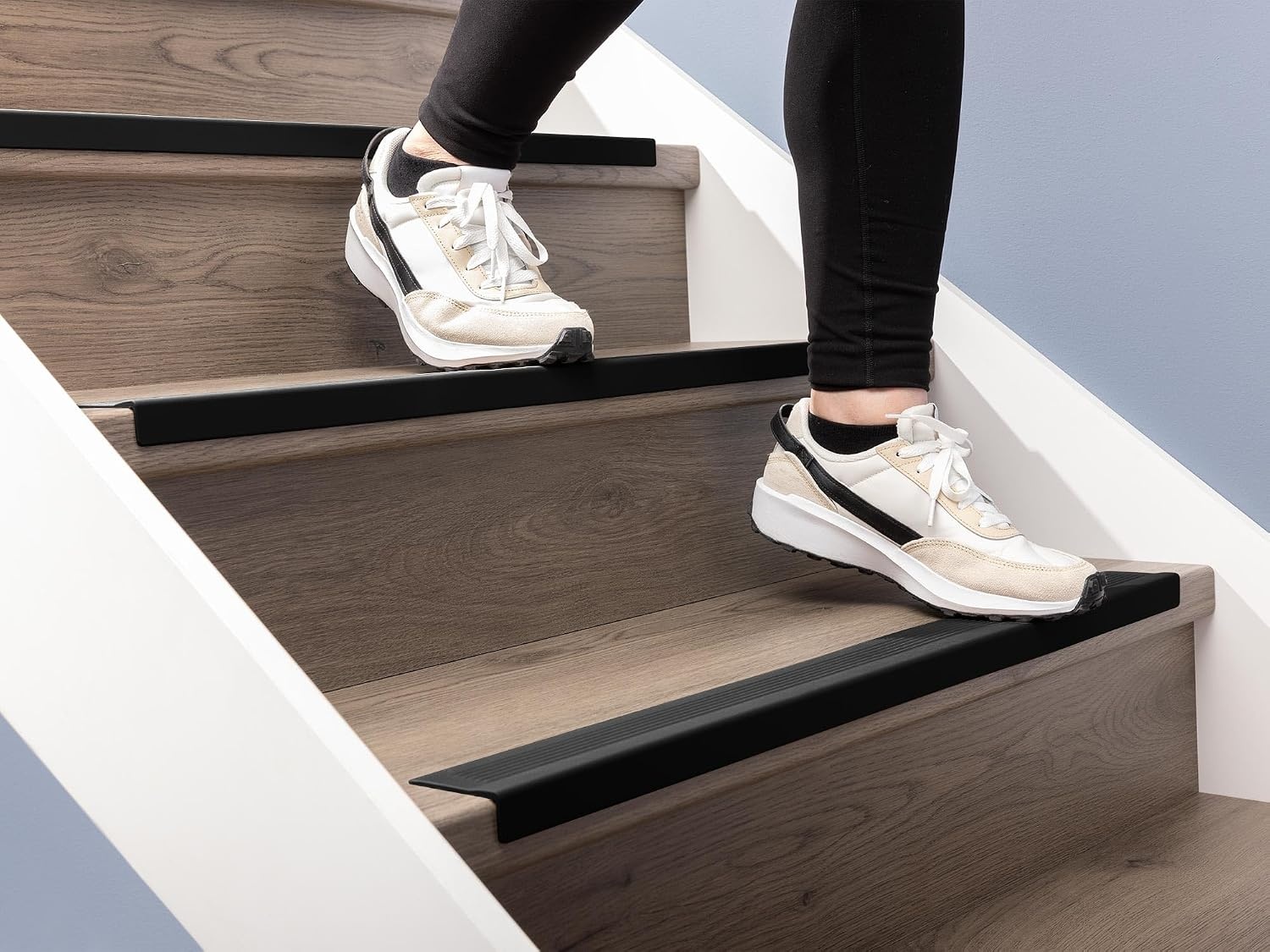 image:imageWeatherTech StairEdge NonSlip SelfAdhesive Staircase Step Edge Protector Brown 295 Inch 5 PackBlack