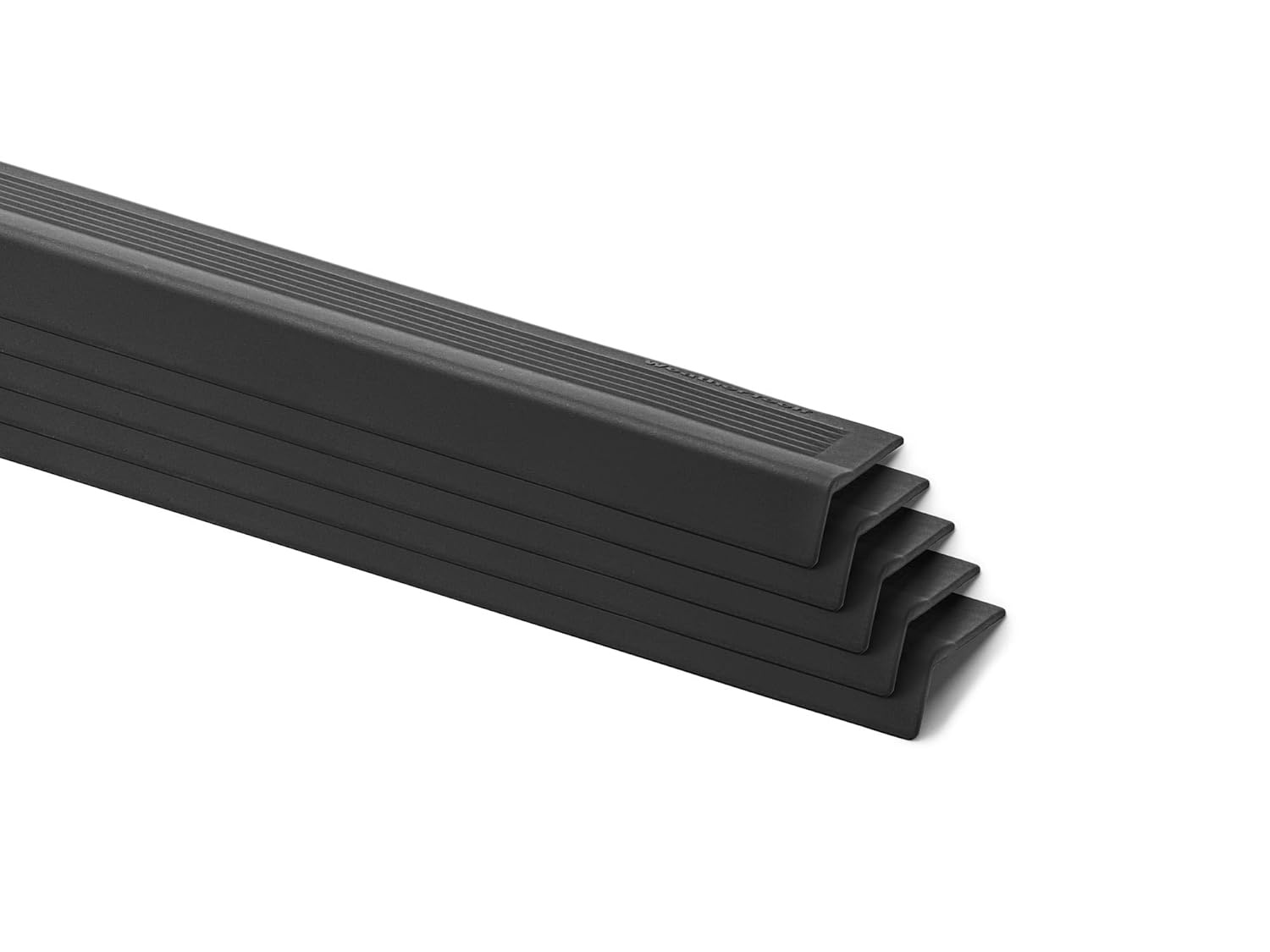 image:imageWeatherTech StairEdge NonSlip SelfAdhesive Staircase Step Edge Protector Brown 295 Inch 5 PackBlack