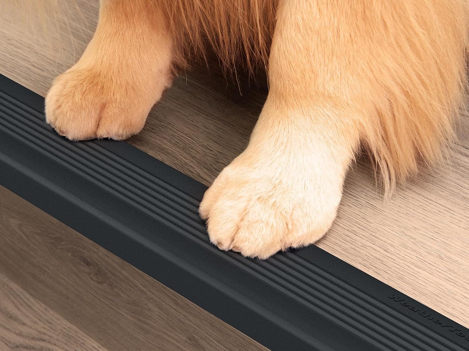 image:imageWeatherTech StairEdge NonSlip SelfAdhesive Staircase Step Edge Protector Brown 295 Inch 5 PackBlack