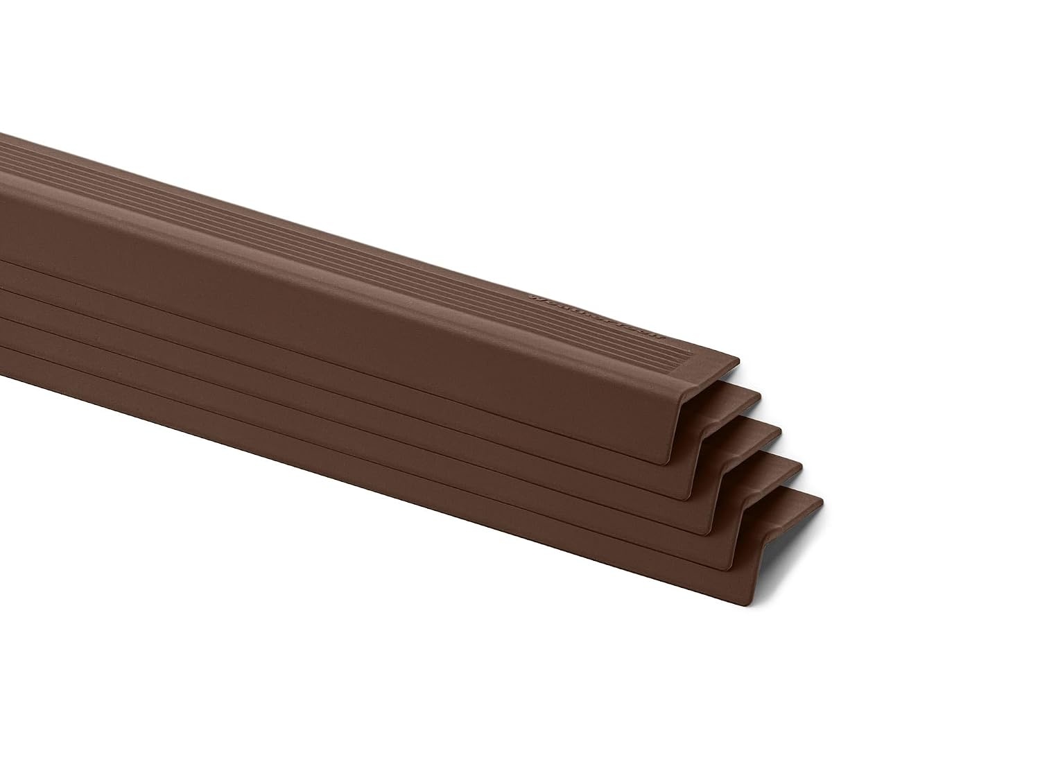 image:imageWeatherTech StairEdge NonSlip SelfAdhesive Staircase Step Edge Protector Brown 295 Inch 5 PackBrown