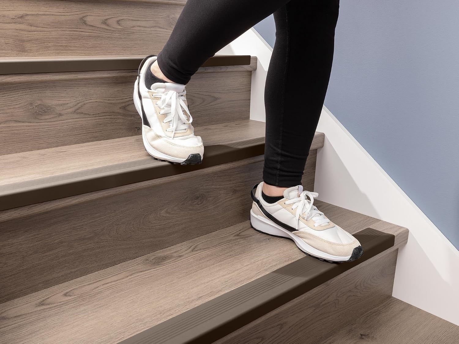 image:imageWeatherTech StairEdge NonSlip SelfAdhesive Staircase Step Edge Protector Brown 295 Inch 5 PackBrown