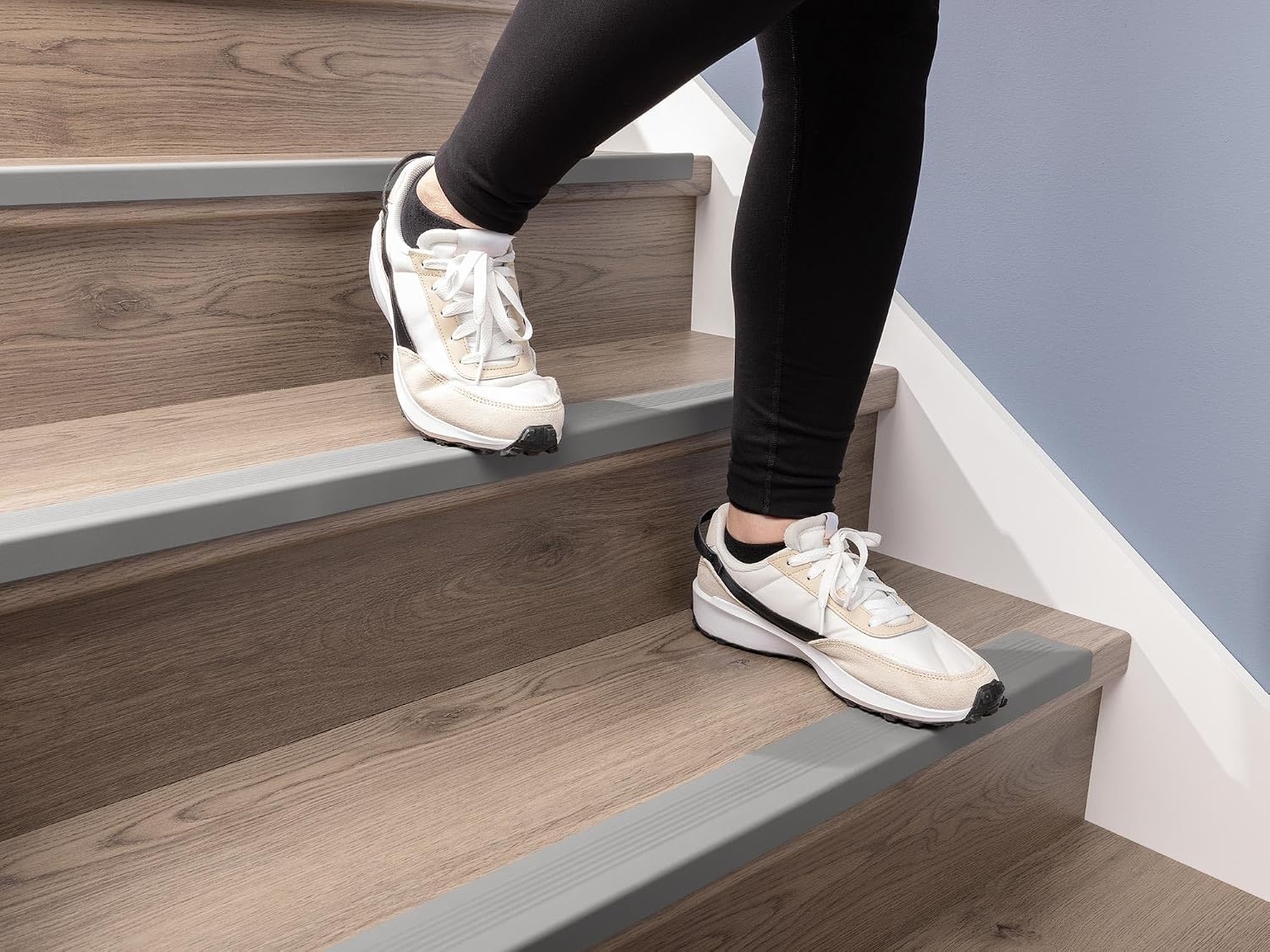 image:imageWeatherTech StairEdge NonSlip SelfAdhesive Staircase Step Edge Protector Brown 295 Inch 5 PackGrey