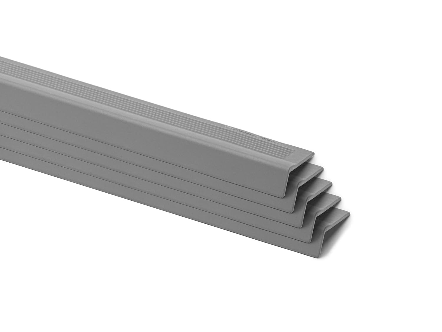 image:imageWeatherTech StairEdge NonSlip SelfAdhesive Staircase Step Edge Protector Brown 295 Inch 5 PackGrey