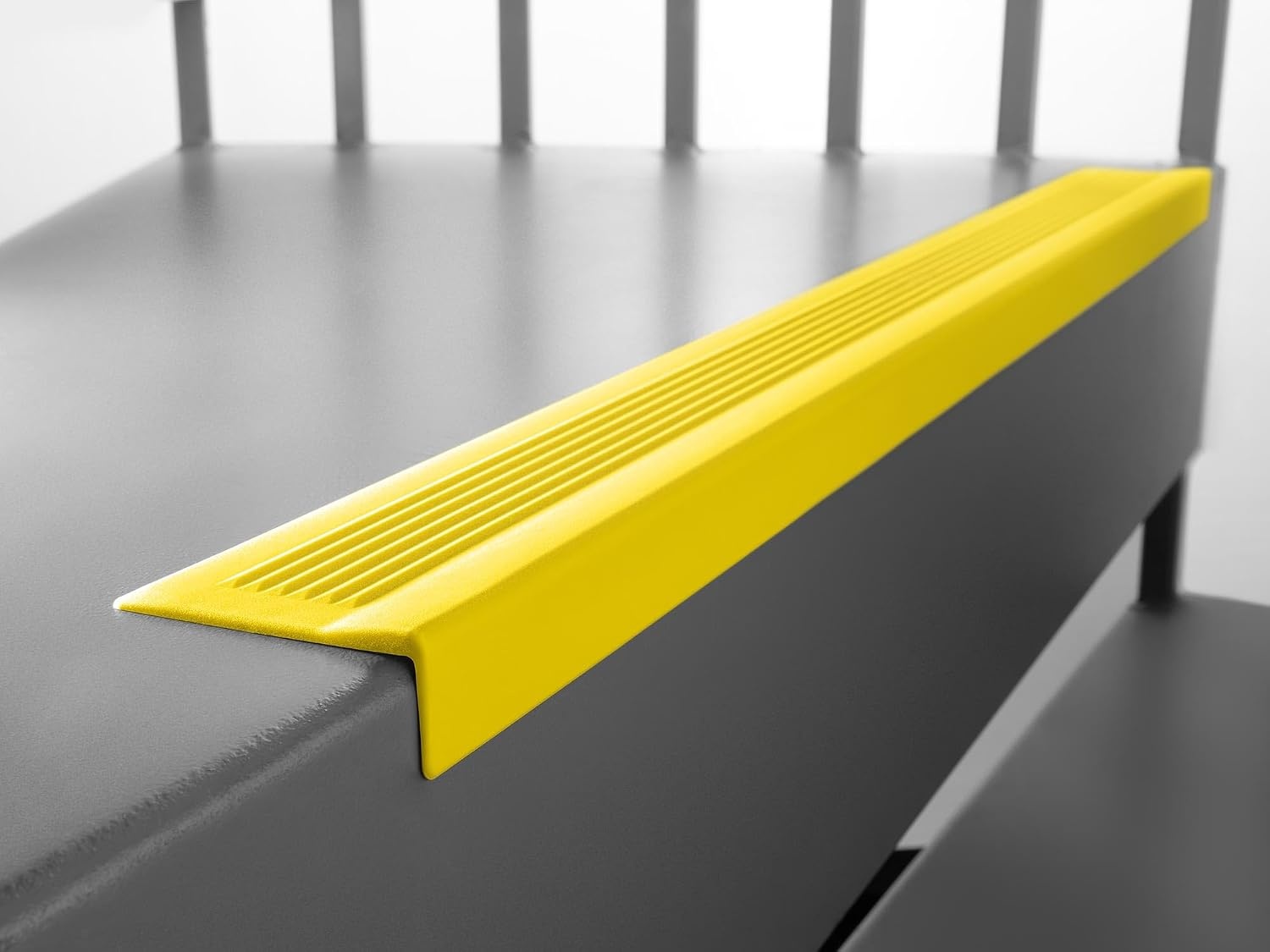 image:imageWeatherTech StairEdge NonSlip SelfAdhesive Staircase Step Edge Protector Brown 295 Inch 5 PackSafety Yellow