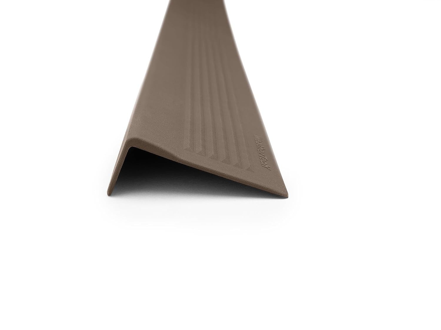 image:imageWeatherTech StairEdge NonSlip SelfAdhesive Staircase Step Edge Protector Brown 295 Inch 5 PackTan