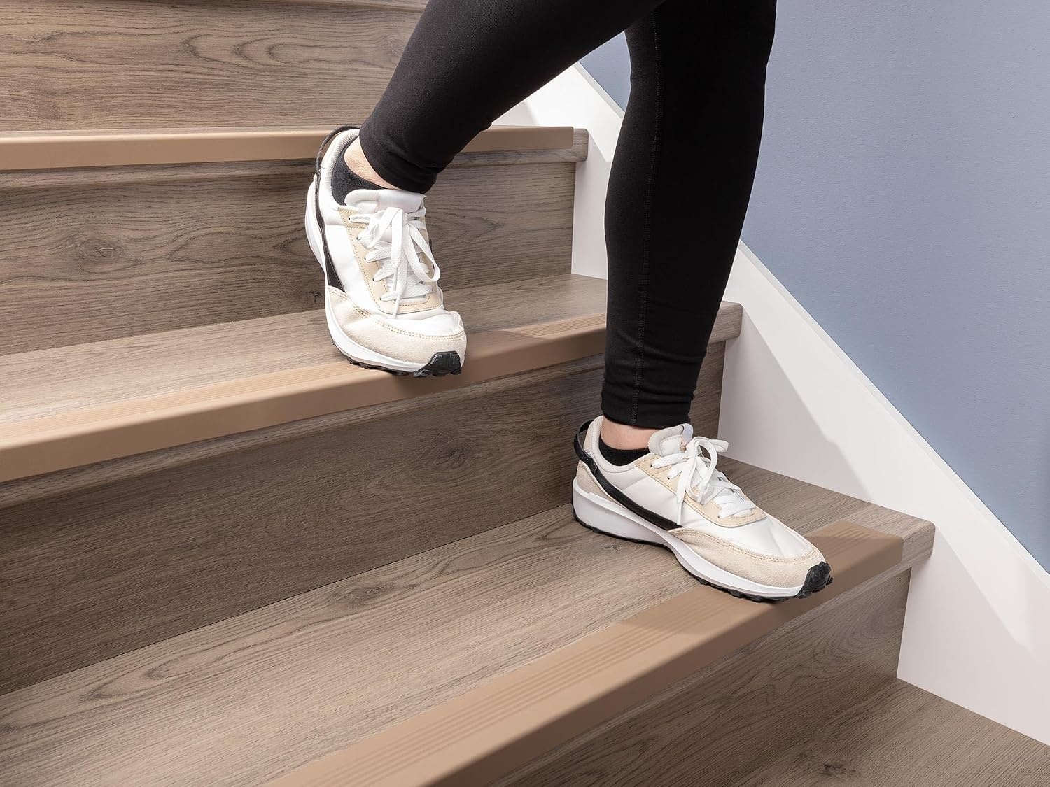 image:imageWeatherTech StairEdge NonSlip SelfAdhesive Staircase Step Edge Protector Brown 295 Inch 5 PackTan