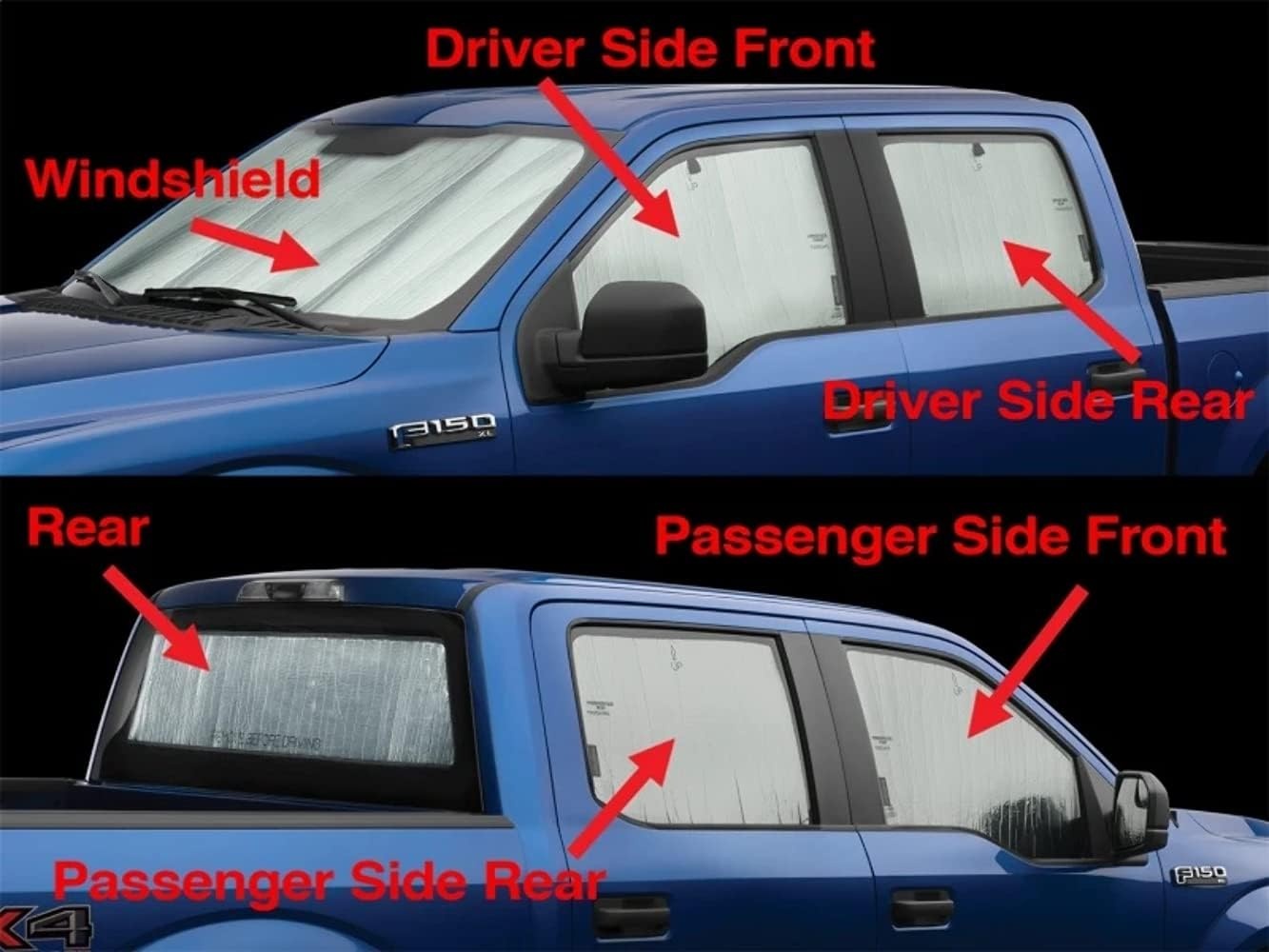 image:imageWeatherTech Sunshade Window Shade for Ford F150 Super Duty F150 Raptor TS0034K2